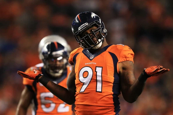 Robert Ayers #91 of the Denver Broncos Robert Ayers #91 of the Denver Broncos