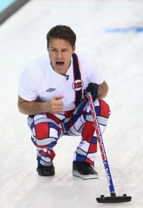Thomas Ulsrud of Norway in action during the round robin match against USA during day 3 of the Sochi 2014 Winter Olympics Thomas Ulsrud of Norway in action during the round robin match against USA during day 3 of the Sochi 2014 Winter Olympics